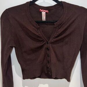 Gossip Girl Chocolate Knit Cardigan